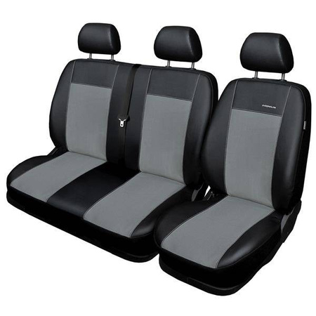 Méretre vart üléshuzat a következő autótípushoz: Volkswagen Transporter T5 Bus (2003-2015) csak első ülések - Autó takarók - Méretpontos üléshuzatok - Autóponyvák - Auto-Dekor - Premium - szürke