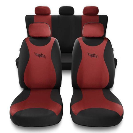 Univerzális autó üléshuzat a következő autótípushoz: BMW 3 széria E30, E36, E46, E90, F30, G20, G21 (1982-2019) - Autó takarók - Huzatok - Autóponyvák - Auto-Dekor - Turbo - piros
