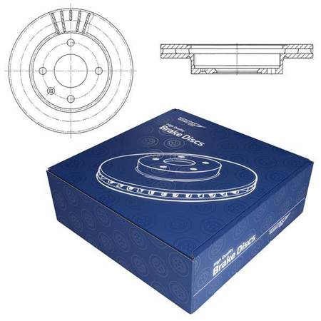 2x Féktárcsák a következő autótípushoz: Ford Ka I Hatchback (2000-2008) - szellőzött - 240mm - Tomex - TX 70-40 (első tengely)